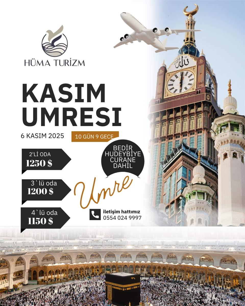KASIM 10 GÜNLÜK UMRE PROGRAMI
